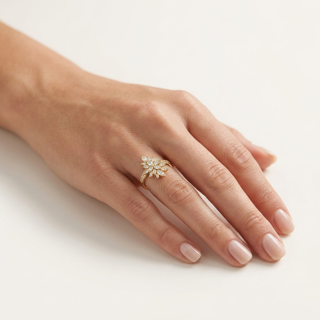 Celestial Ring worn by model - Vicenza Miami