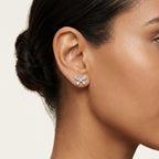 Embellished Diamond Earring worn by model - Vicenza Miami