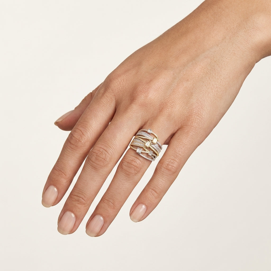 Divine Ring worn by model - Vicenza Miami