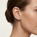 Celestial Cluster Diamond Earring worn by model - Vicenza Miami