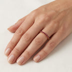 Imperial Ruby Ring worn by model - Vicenza Miami