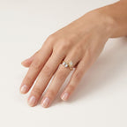 Ornate Diamond Ring worn by model - Vicenza Miami