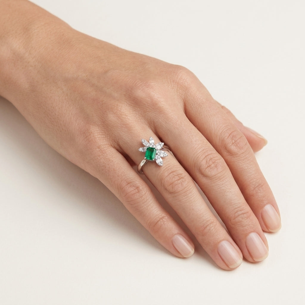 Essence Ring worn by model - Vicenza Miami