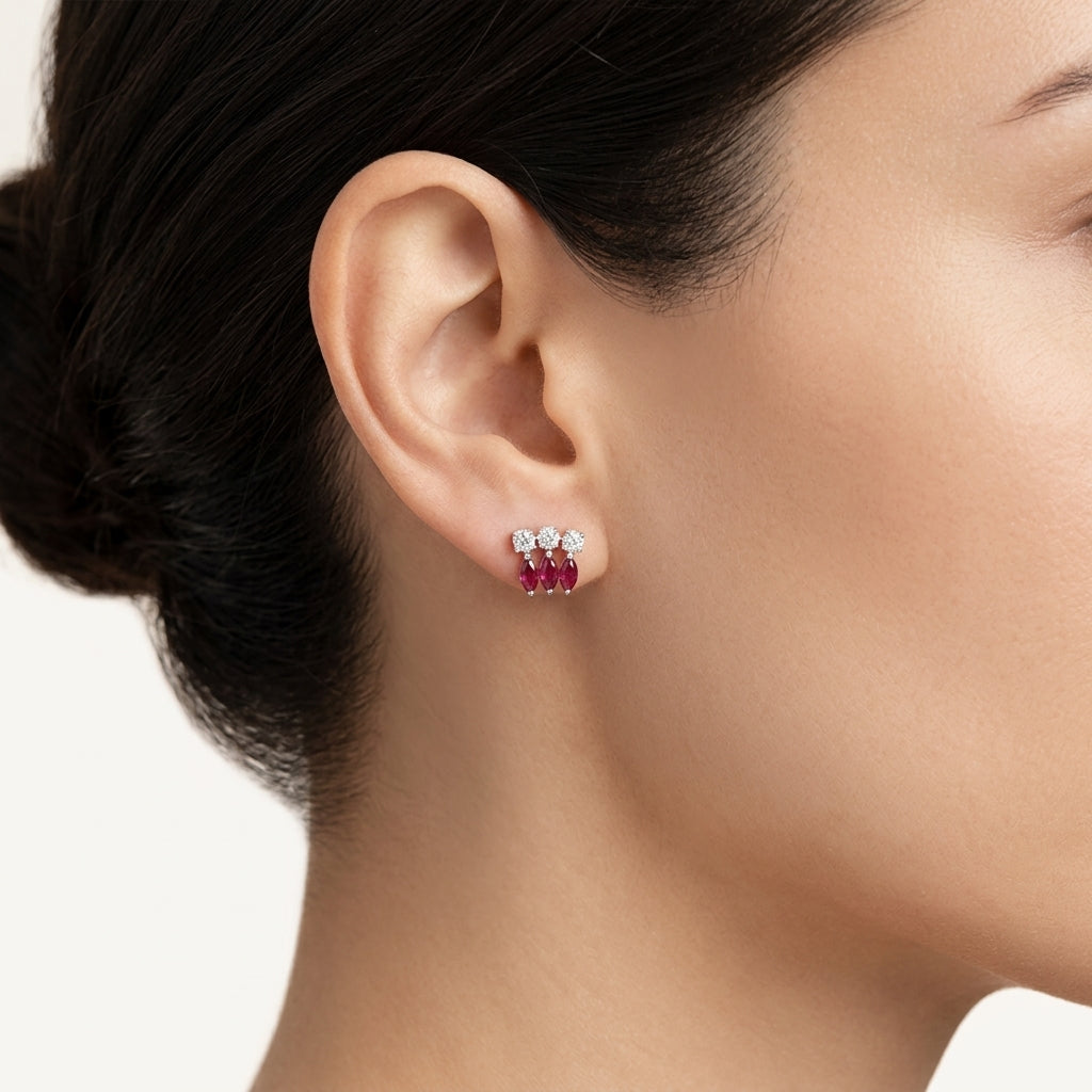 Radiant Earring worn by model - Vicenza Miami