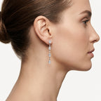 Pristine Earring White Gold Diamond worn by model - Vicenza Miami