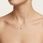 Magnificent Diamond Pendant worn by model - Vicenza Miami