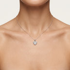 Statement Diamond Pendant worn by model - Vicenza Miami