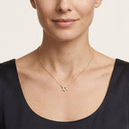 Star of David Diamond Pendant Necklace worn by model - Vicenza Miami