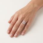 Allure Ring White Gold Diamond worn by model - Vicenza Miami