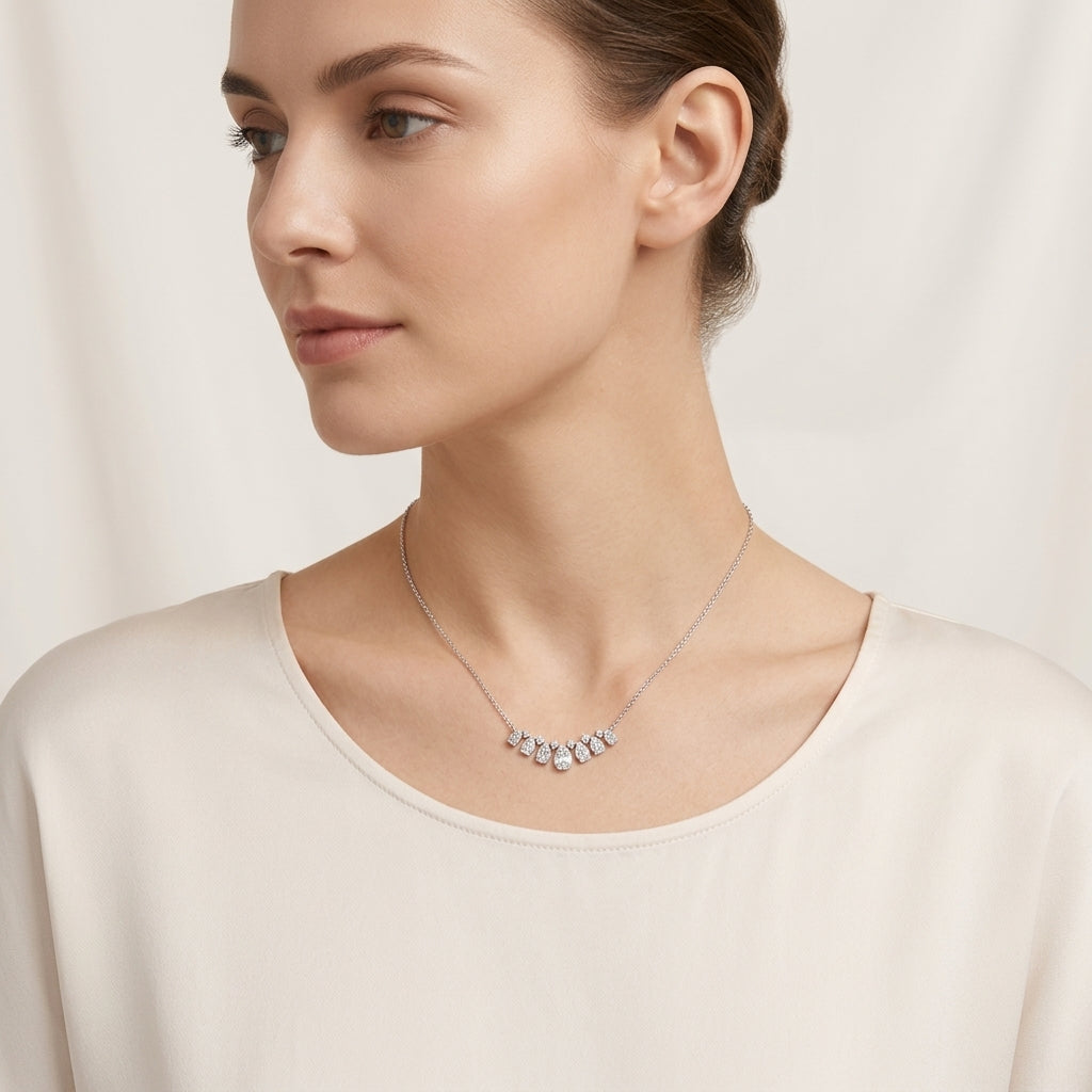 Enchanted Necklace worn by model - Vicenza Miami