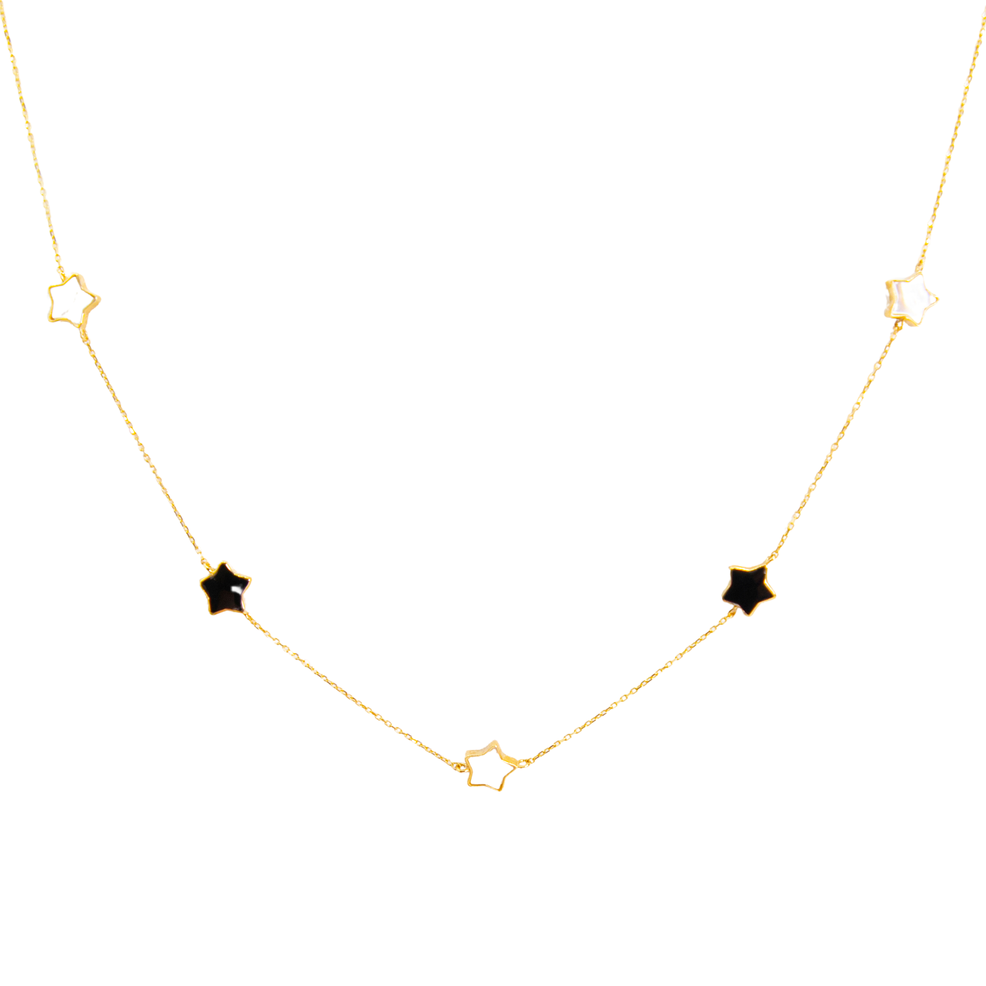 Black & White Star Necklace