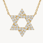 Elegant Star of David Pave Diamond Necklace - Vicenza Miami
