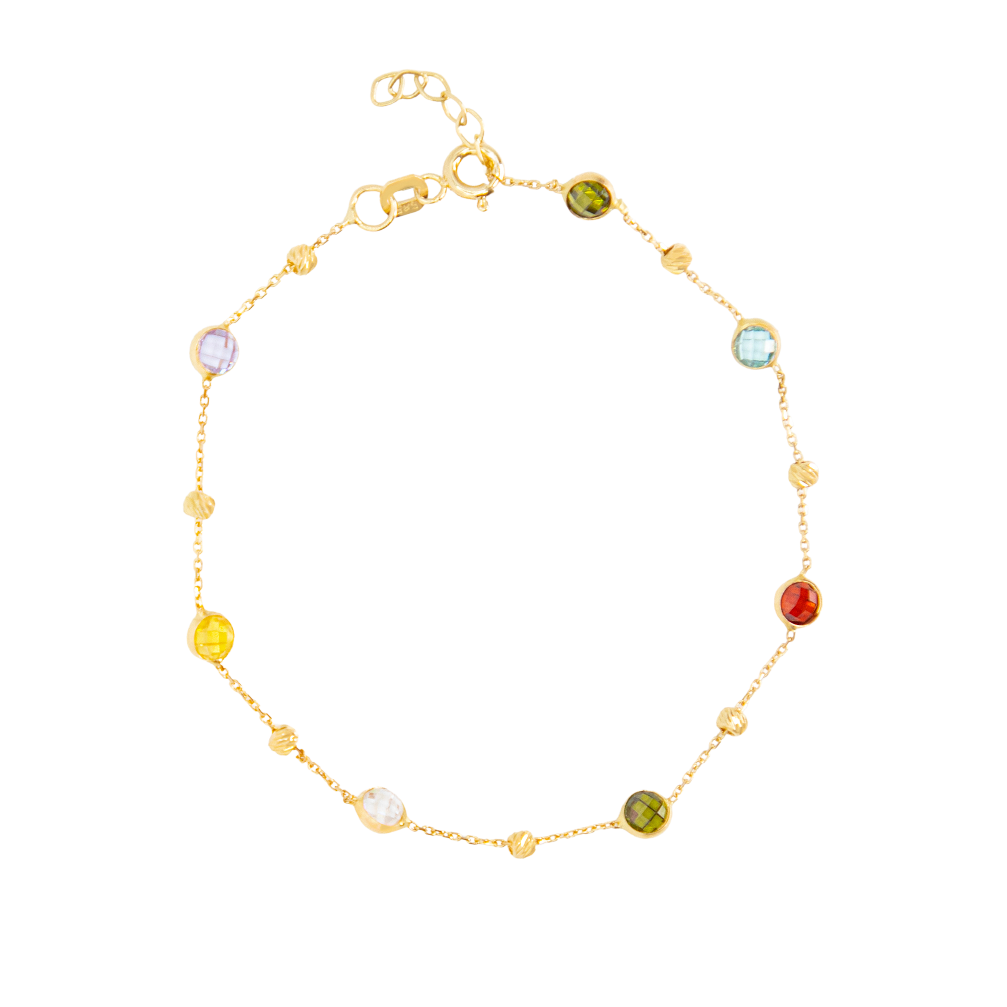 Pastel Rainbow & Beads Bracelet