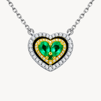 Radiant Diamond & Emerald Necklace - Vicenza Miami