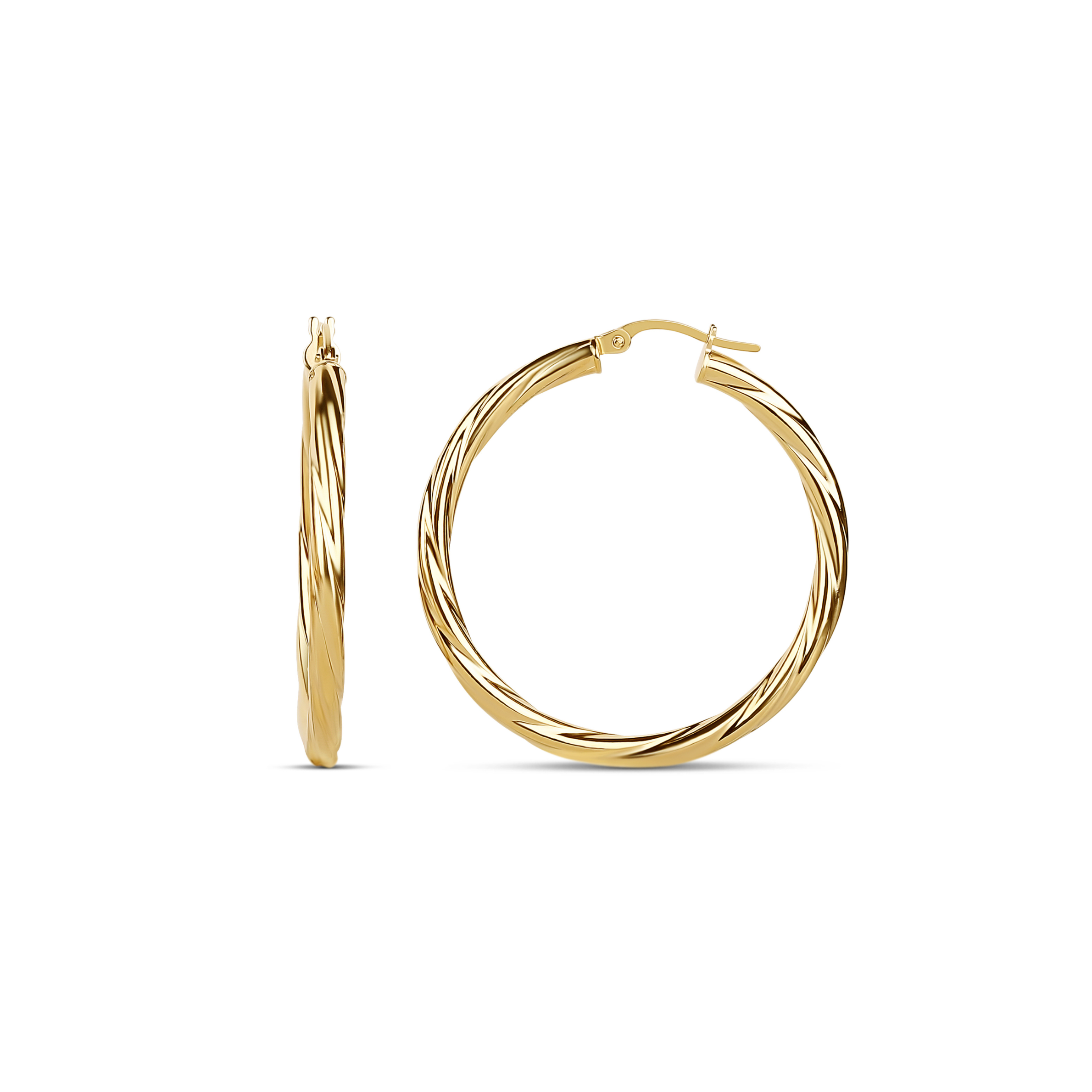 Twirl Thin Hoops 3mm
