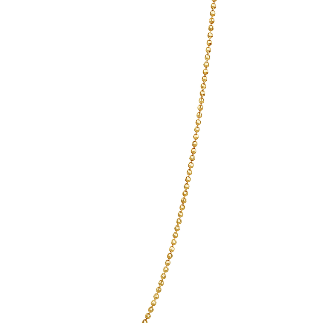 Diamond Coated Bead Chain Necklace 2.5mm