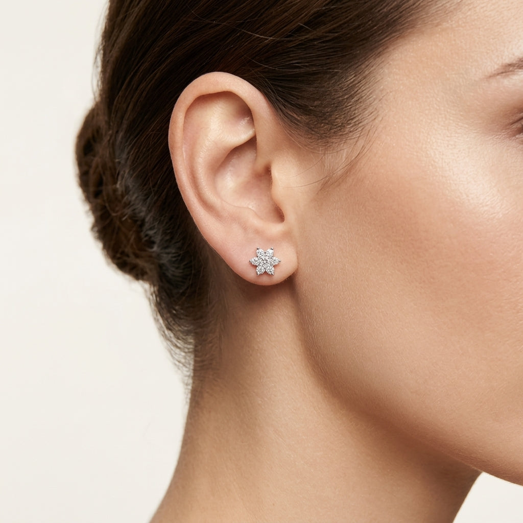 Precious Diamond Earring worn by model - Vicenza Miami