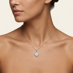 Allure Heart Diamond Pendant worn by model - Vicenza Miami
