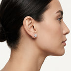 Luxe Diamond Earring worn by model - Vicenza Miami