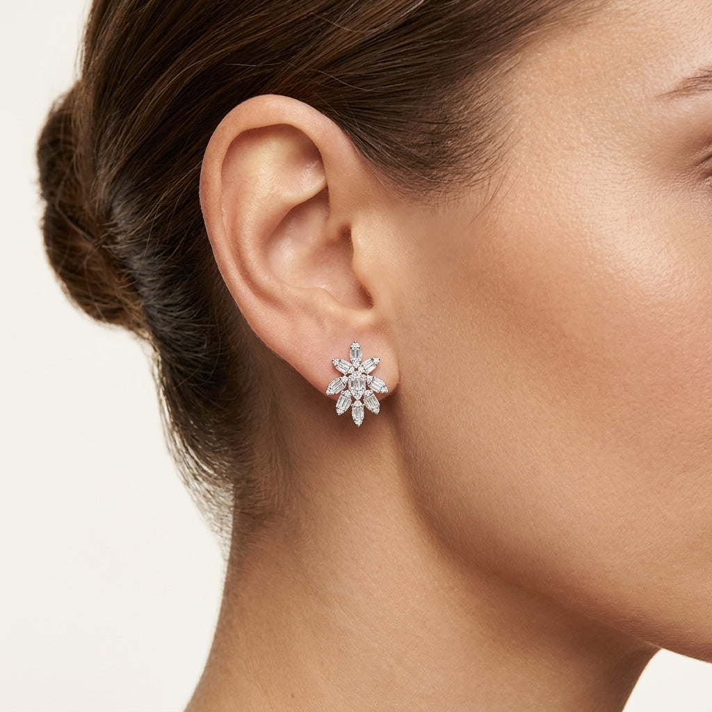 Harmony Earring worn by model - Vicenza Miami