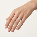 Lavish Diamond Ring White Gold Diamond II worn by model - Vicenza Miami