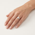 Majestic Diamond Ring White Gold Diamond II worn by model - Vicenza Miami