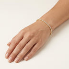 Petite Diamond Tennis Bracelet worn by model - Vicenza Miami