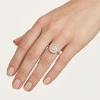 Allure Diamond Ring Rose Gold Diamond worn by model - Vicenza Miami
