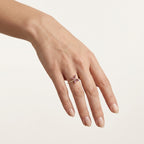 Butterfly Pink Sapphire & Diamond Ring worn by model - Vicenza Miami