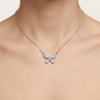 Sovereign Diamond Necklace worn by model - Vicenza Miami