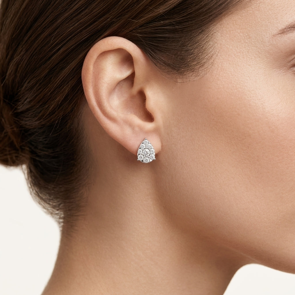 Signature Diamond Earring worn by model - Vicenza Miami