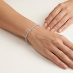 Luminous Sapphire Bracelet worn by model - Vicenza Miami