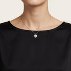 Stately Diamond Pendant White Gold Diamond I worn by model - Vicenza Miami