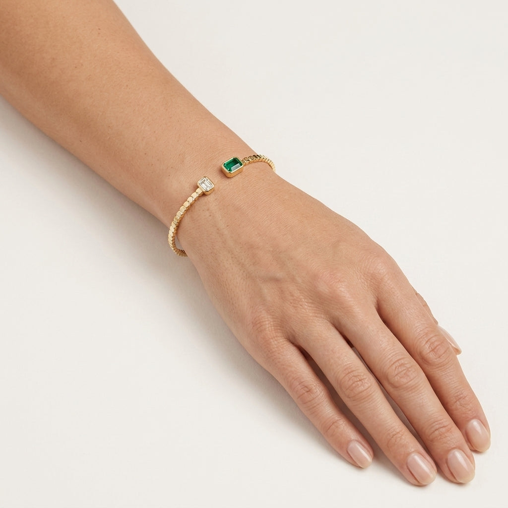 Polished Bracelet worn by model - Vicenza Miami
