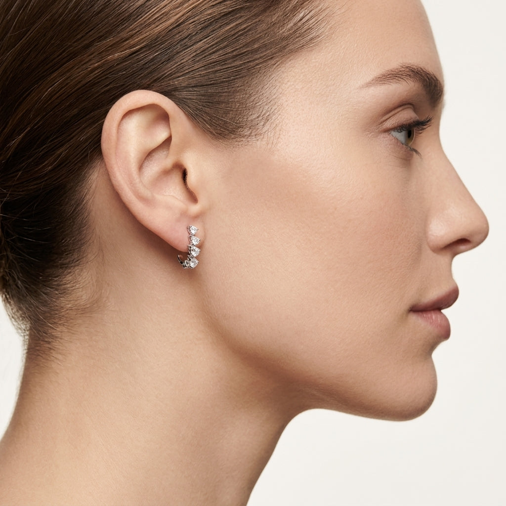 Imperial Earring worn by model - Vicenza Miami