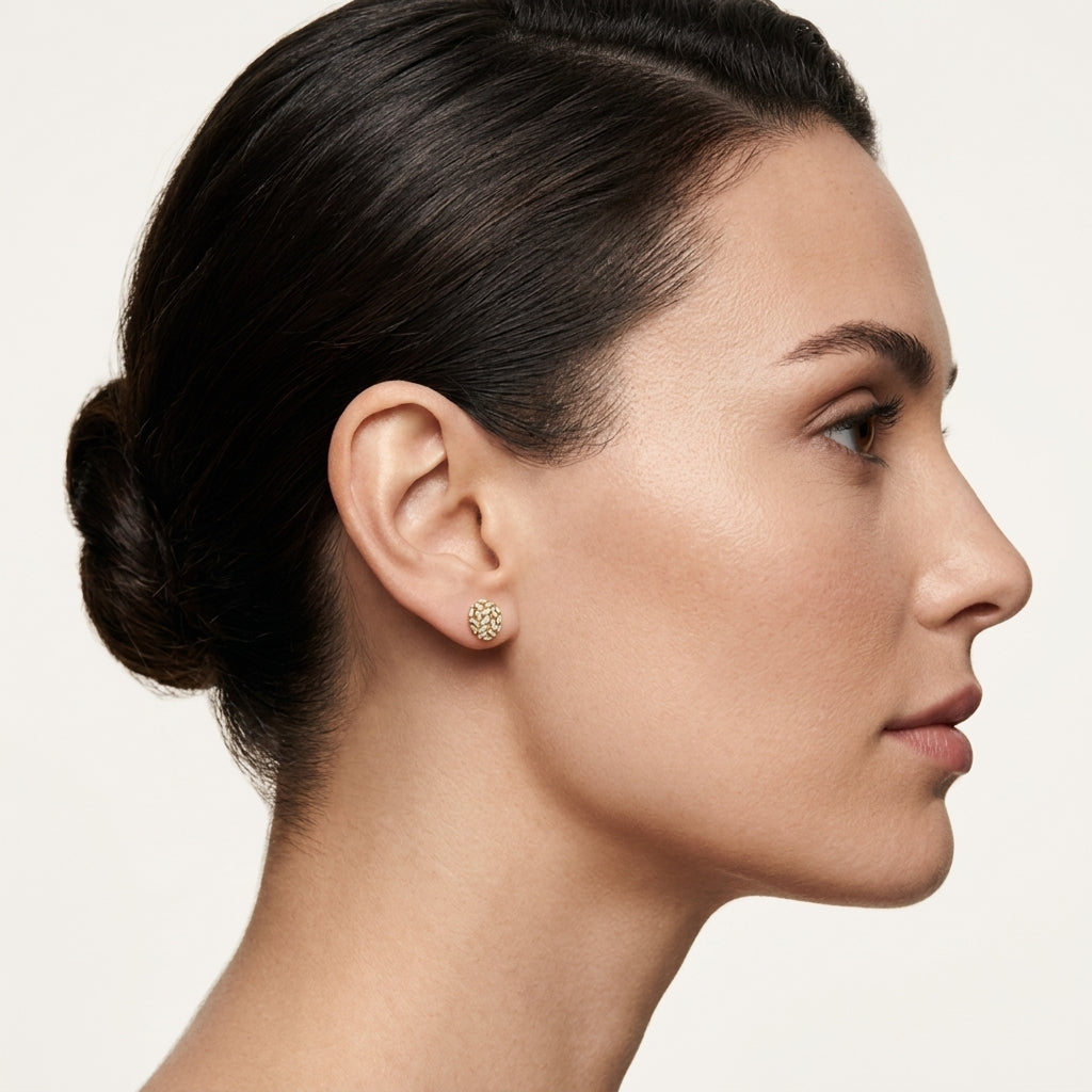 Luxe Earring worn by model - Vicenza Miami