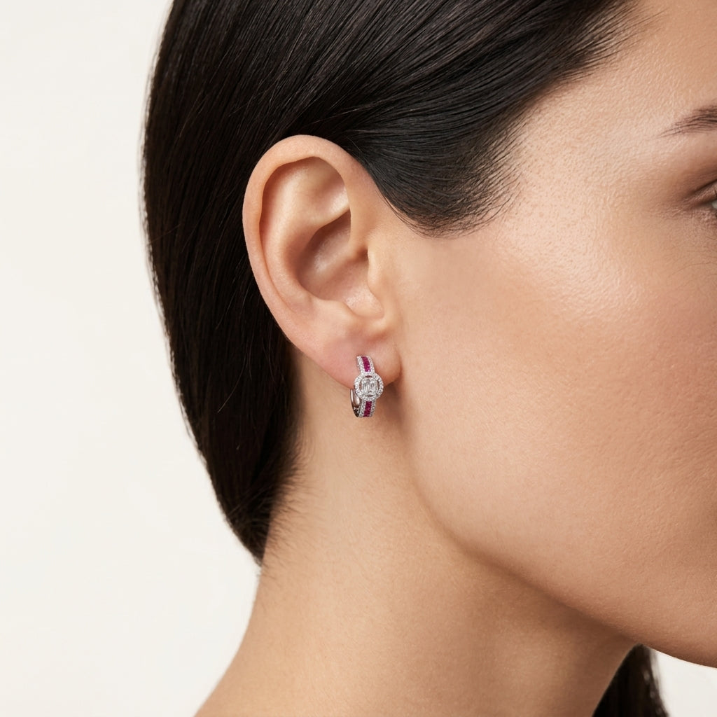 Petite Earring worn by model - Vicenza Miami